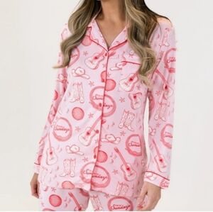In My Sundays Pink Cowgirl Pajamas SET NWT NEW